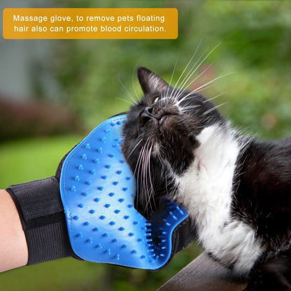 Pet Grooming Gloves for Dogs & Cats – Deshedding Brush Mitts with Silicone Tips for Hair Removal, Bath Massage & Fur Cleaning