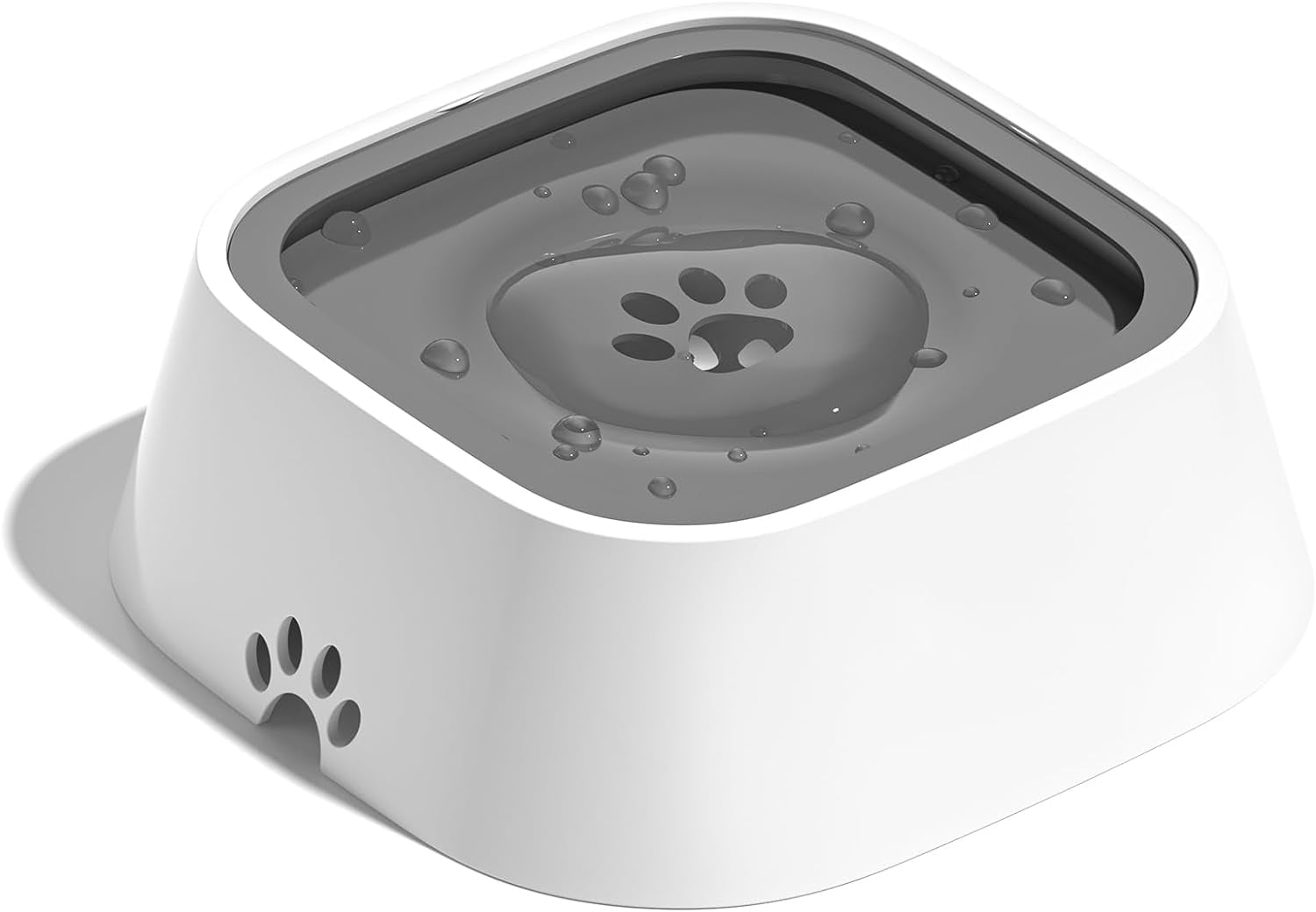No Spill Dog Water Bowl – Slow Drinking Pet Water Bowl for Dogs & Cats, Splash Proof Portable Travel Water Dispenser with Floating Disk & Non-Slip Base (70oz/2L)