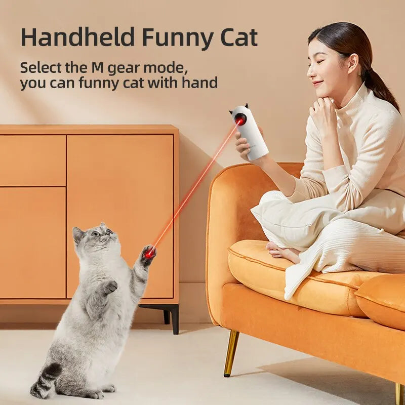 Interactive Automatic Cat Laser Toy – Smart LED Laser Teaser for Indoor Cats & Pets, Electronic Hands-Free Exercise Toy for Cats and Small Dogs