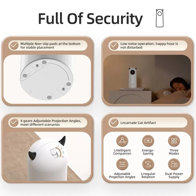 Interactive Automatic Cat Laser Toy – Smart LED Laser Teaser for Indoor Cats & Pets, Electronic Hands-Free Exercise Toy for Cats and Small Dogs