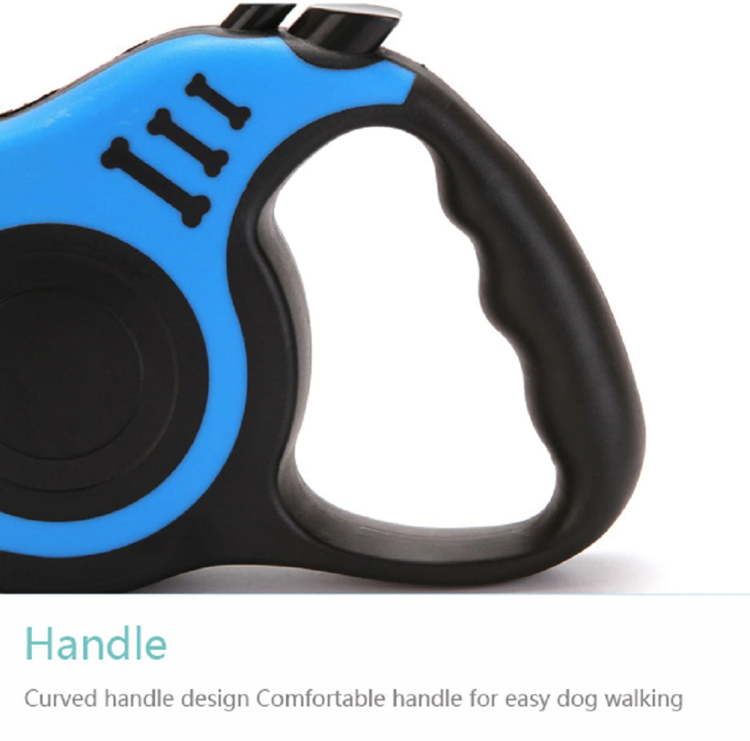 16FT Retractable Dog Leash – Automatic Extendable Pet Leash with One Button Brake & Lock System, Tangle-Free Walking Lead for Small & Medium Dogs