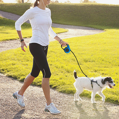 16FT Retractable Dog Leash – Automatic Extendable Pet Leash with One Button Brake & Lock System, Tangle-Free Walking Lead for Small & Medium Dogs